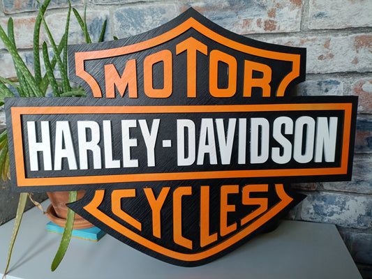 Harley Davidson 3D wooden sign