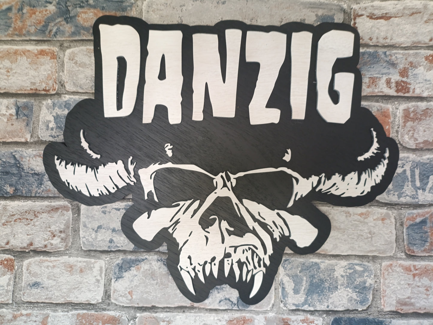 3D wooden Danzig Skull wall sign